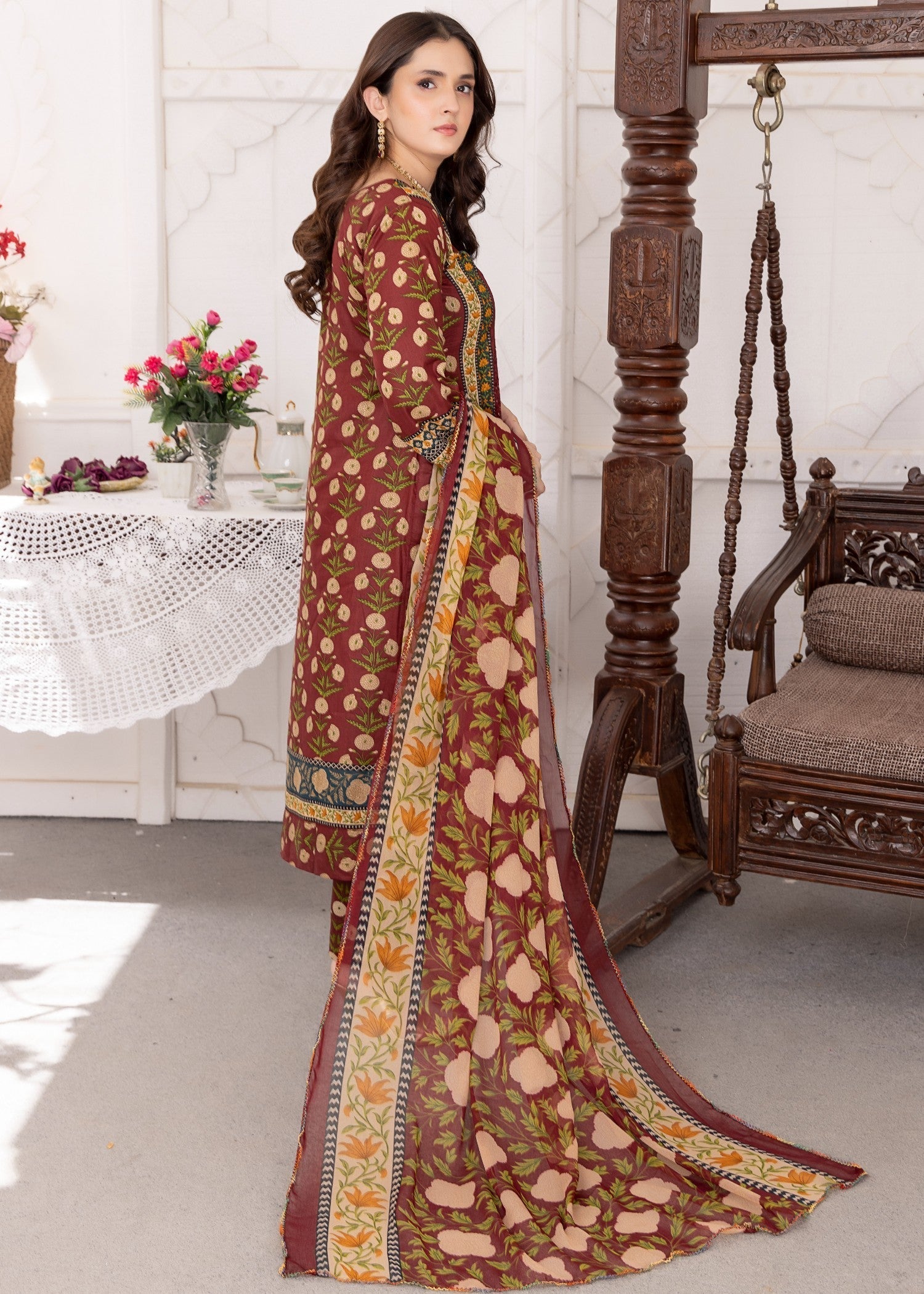 Polawn PD 24 402 B NAYAB PRET LAWN COLLECTION Women 3pcs