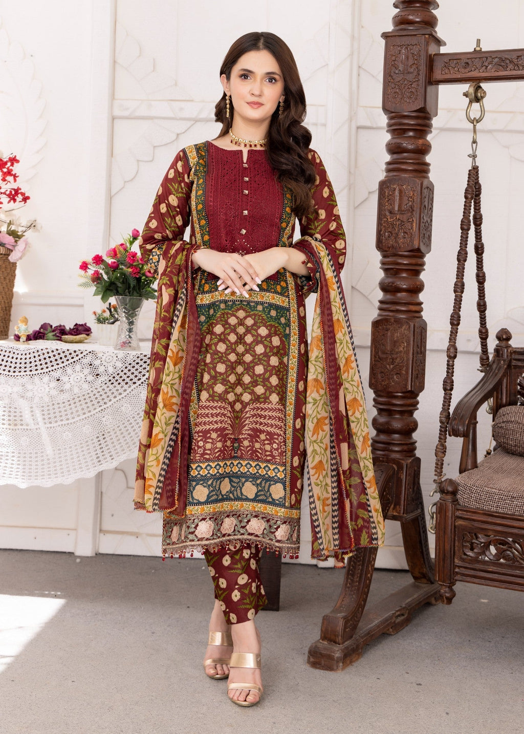 Polawn PD 24 402 B NAYAB PRET LAWN COLLECTION Women 3pcs