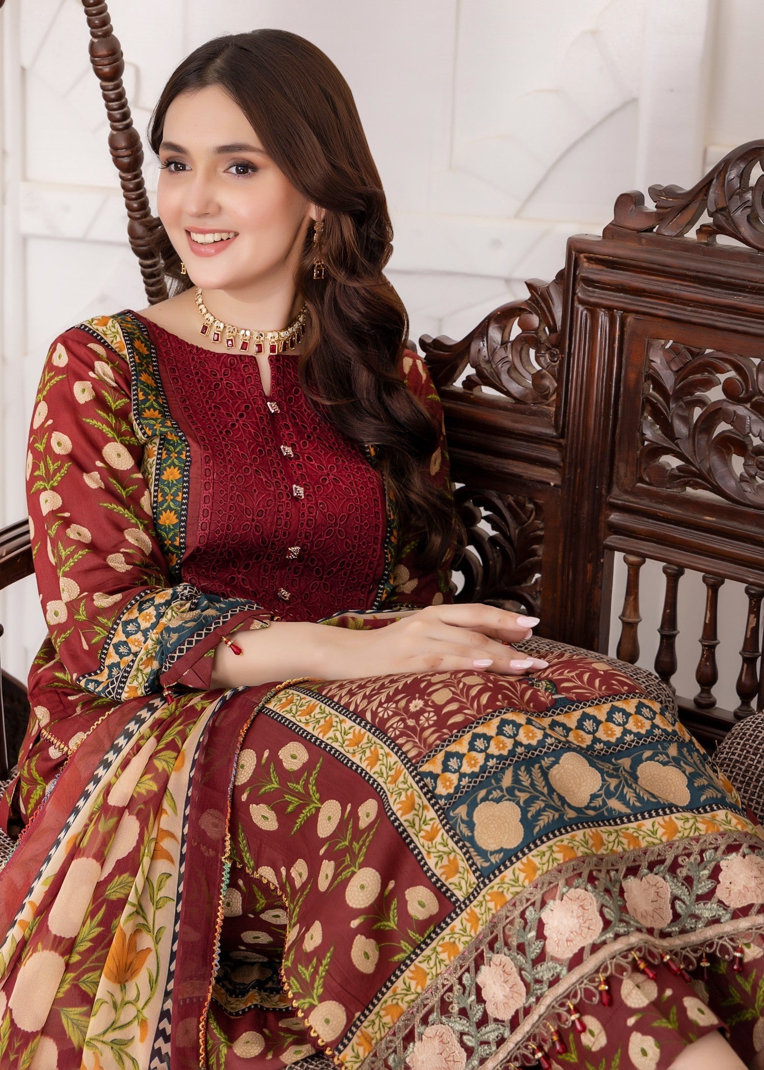Polawn PD 24 402 B NAYAB PRET LAWN COLLECTION Women 3pcs