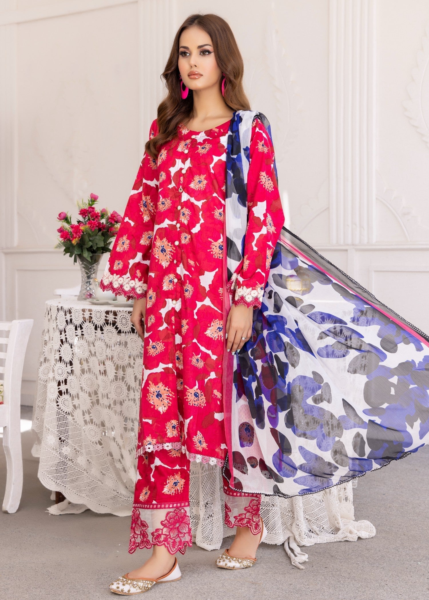 Polawn PD 24 403 A NAYAB PRET LAWN COLLECTION Women 3pcs