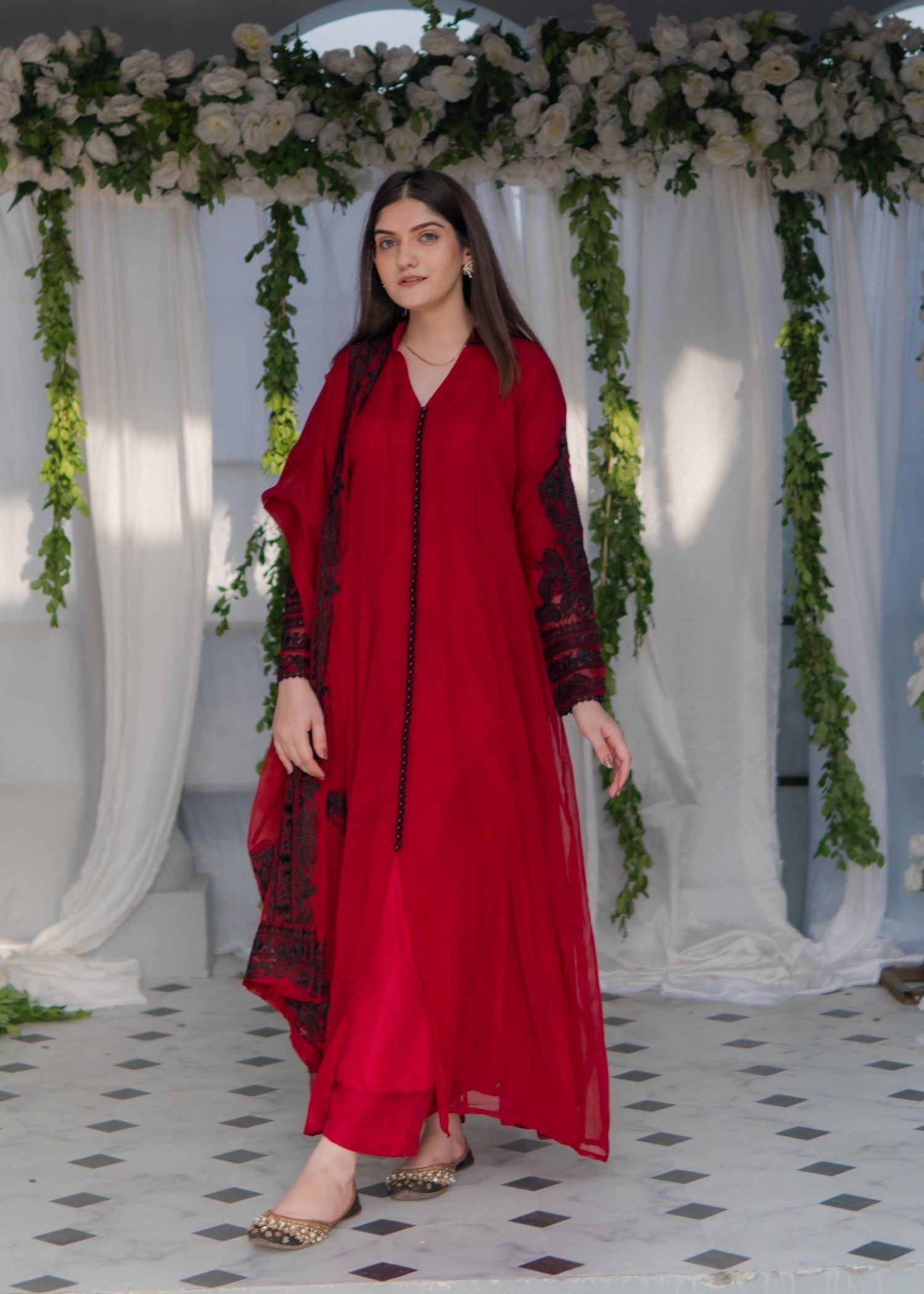 Rangoon Clothing MEHRZAD RED Women 3pcs