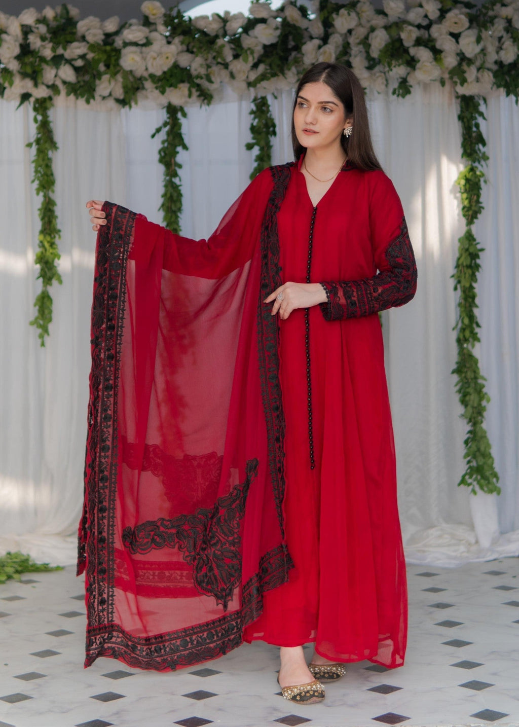 Rangoon Clothing MEHRZAD RED Women 3pcs