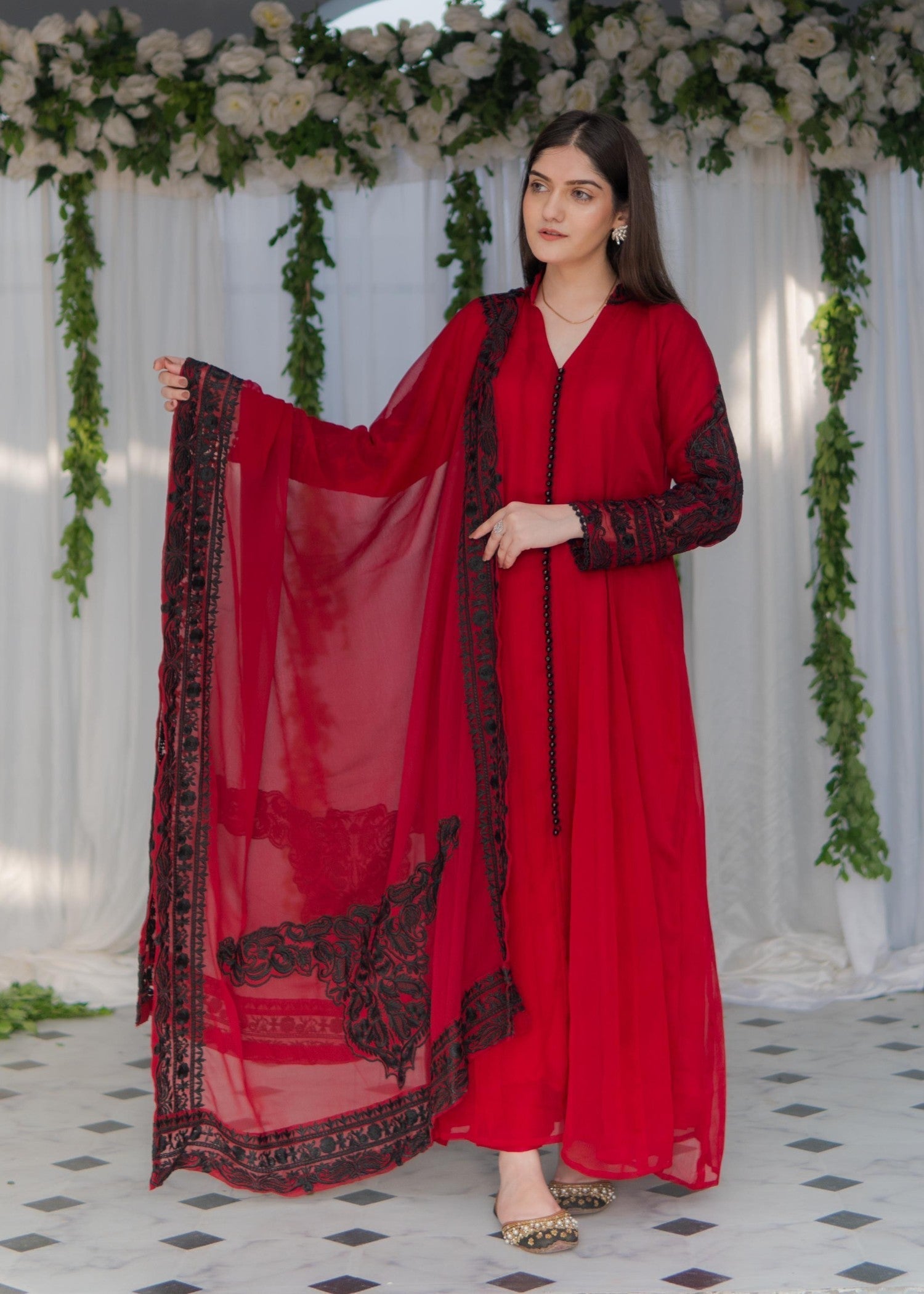 Rangoon Clothing MEHRZAD RED Women 3pcs