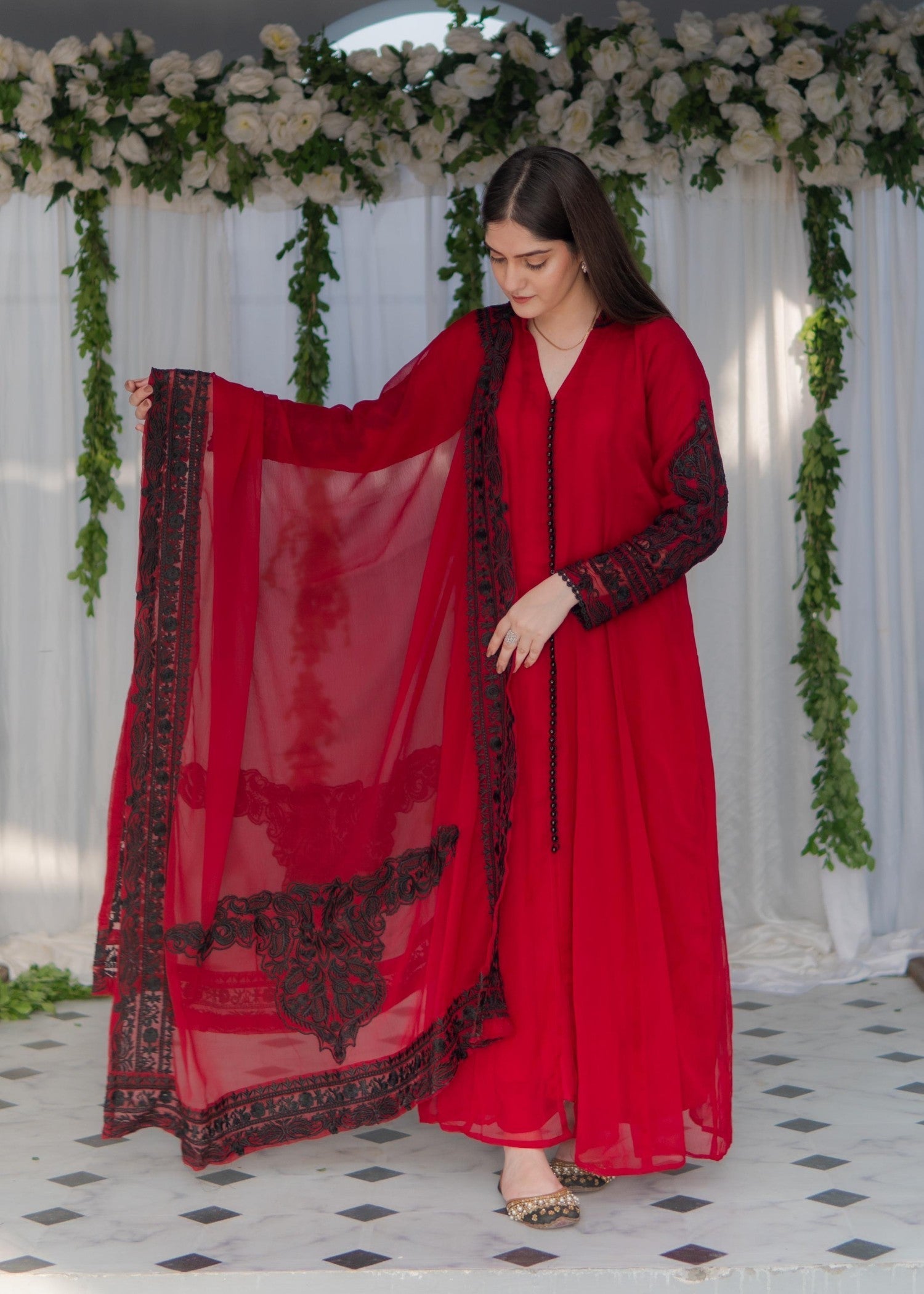 Rangoon Clothing MEHRZAD RED Women 3pcs