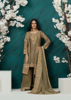 Al Burhan Apparel Maahi Olive Green Women 3pcs