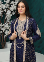 Al Burhan Apparel Wirsa Navy Blue Women 4pcs
