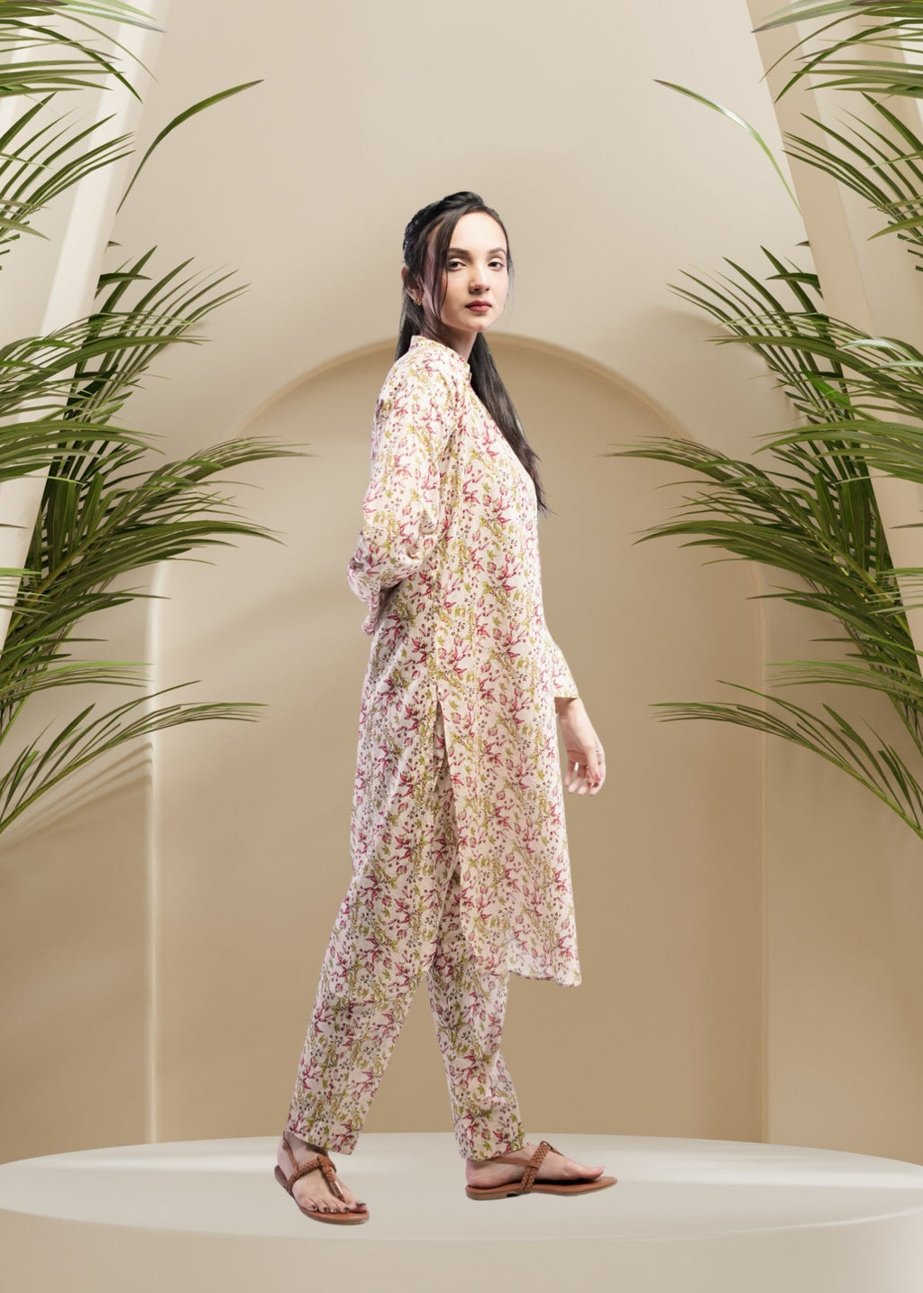 Ahlam By Safa Textile Floral Finesse Co Ord Set Women 2pcs