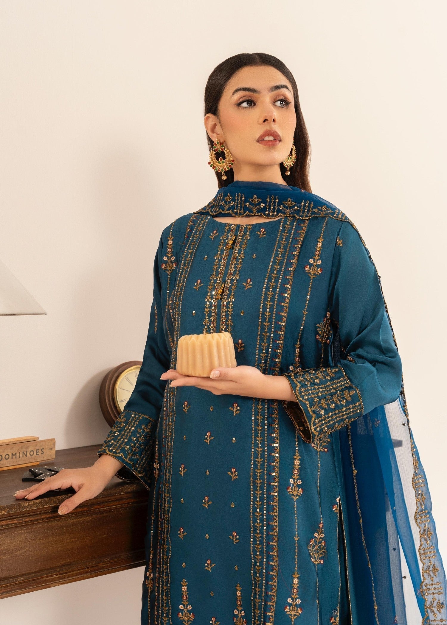 Rangoon Clothing NUREH PEACOCK SILKEN Women 3pcs