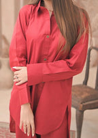 Zauk Reddish Maroon Two Piece Dress Women 2pcs