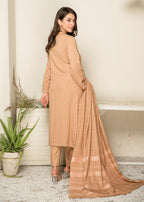 Yolo Pret Alpine Rib Shirt with Velvet Border Shawl and Plain Trouser W24 VEL 0008 Women 3pcs