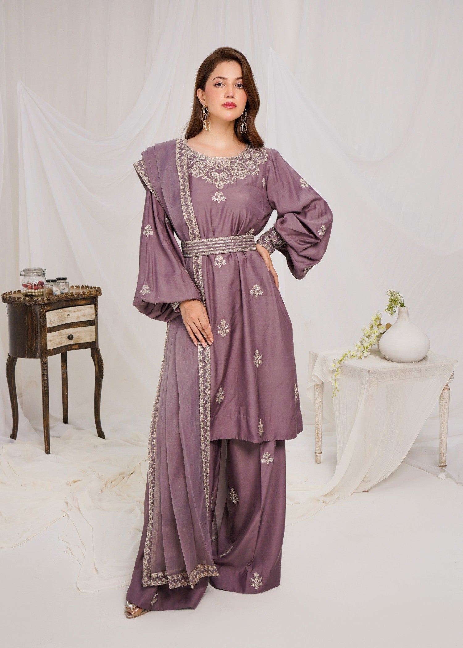 Meem Designs DARK PURPLE (Viscose) Women 3pcs