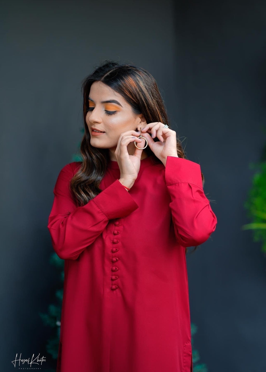 Zauk Red Two Piece Dress Women 2pcs