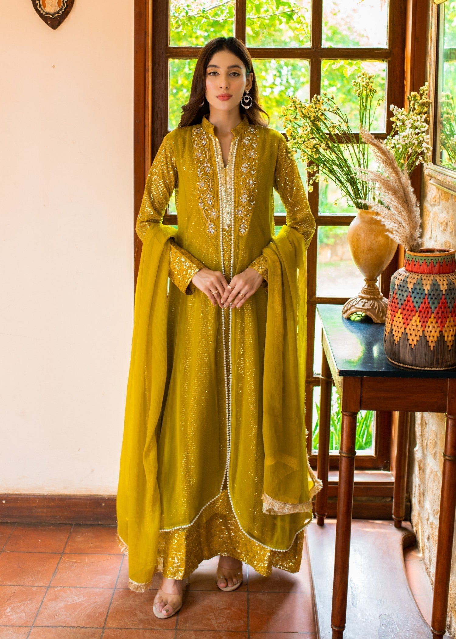 Mona Embroidery Artisan olive Women 3pcs