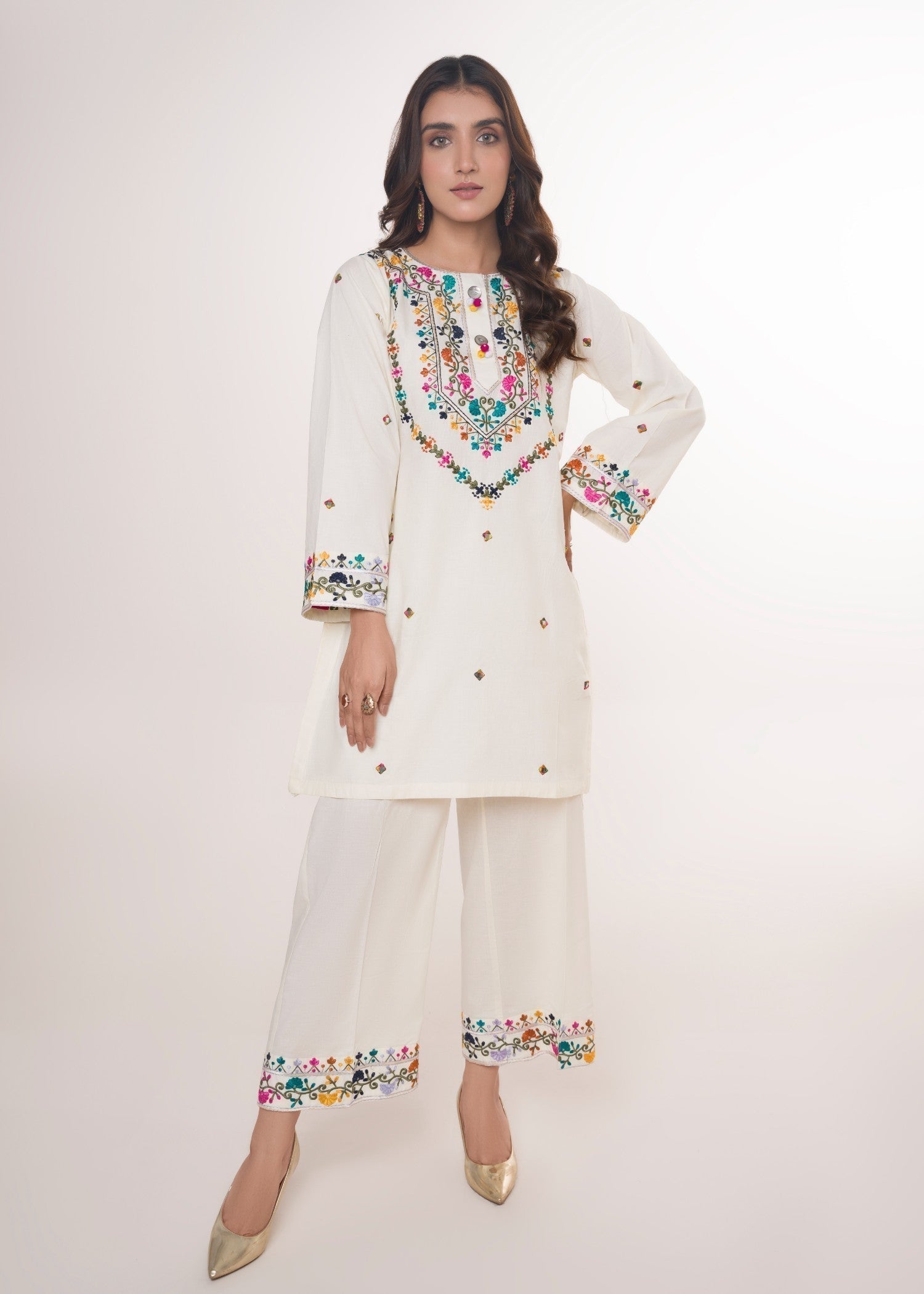 Sahibas By Mirza Morni white Women 2pcs