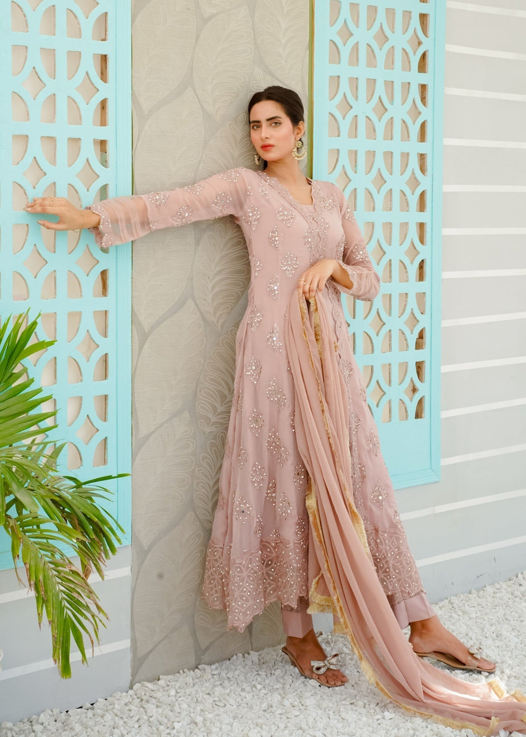 Mona Embroidery Ethereal Pearl lilac Women 3pcs