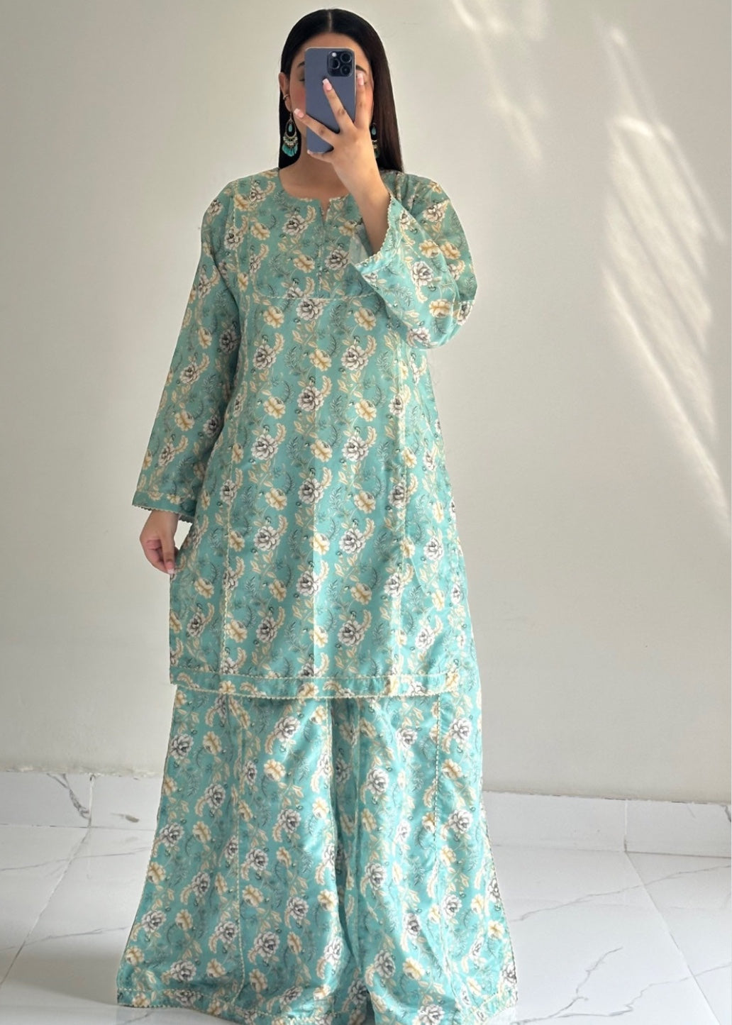 Ayesha B pastel green flapper suit (sabeen) Women 3pcs