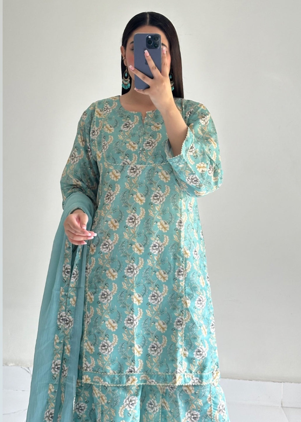 Ayesha B pastel green flapper suit (sabeen) Women 3pcs