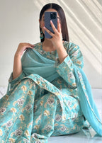 Ayesha B pastel green flapper suit (sabeen) Women 3pcs
