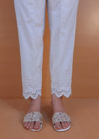 Zardi Lace Trouser Cotton White ZT537 Women 1pcs