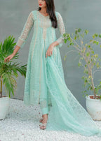 Mona Embroidery Delicate Drapes Mint Green Women 3pcs