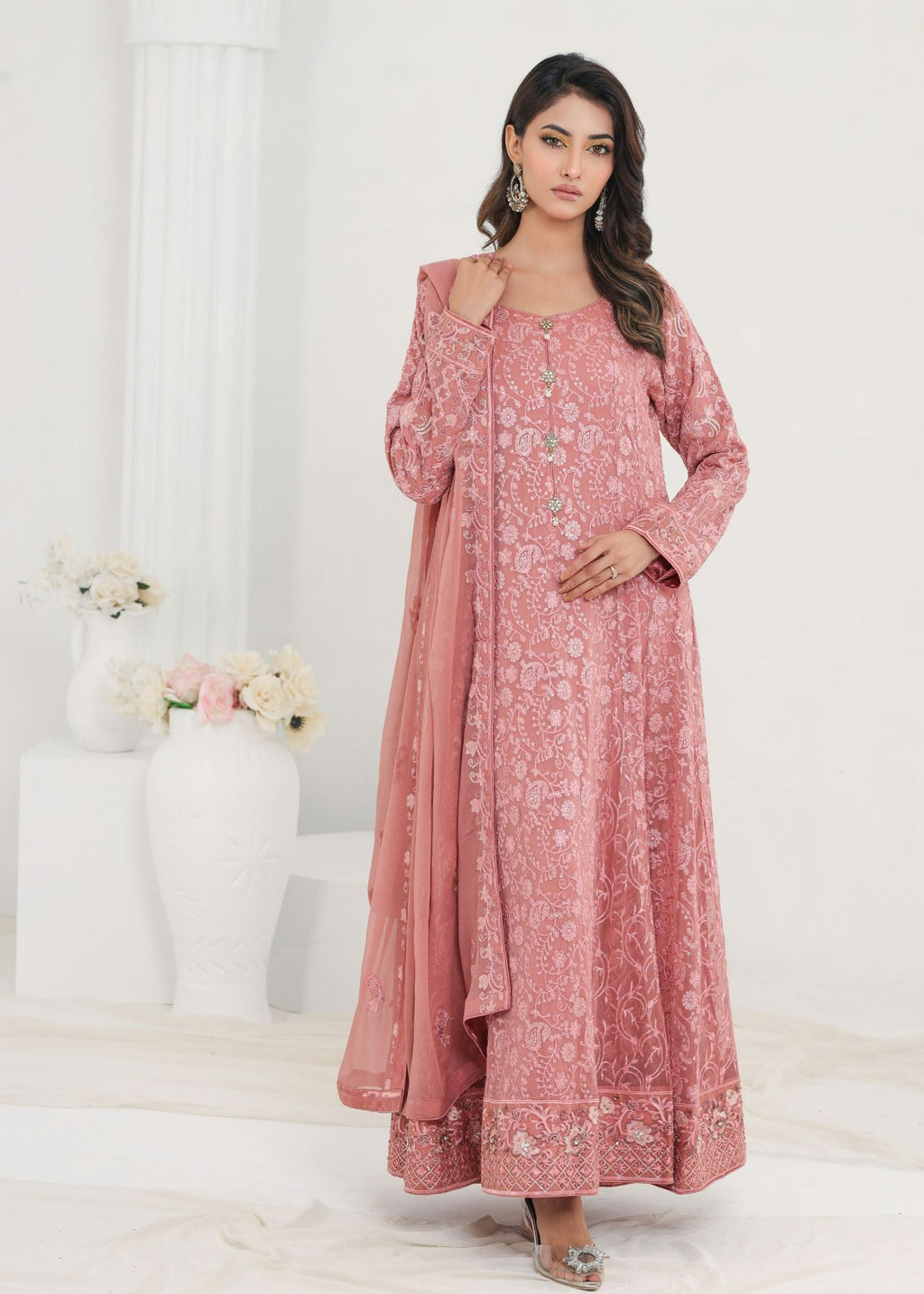 Ayesha Closet Dilaara Muted Pink Women 3pcs