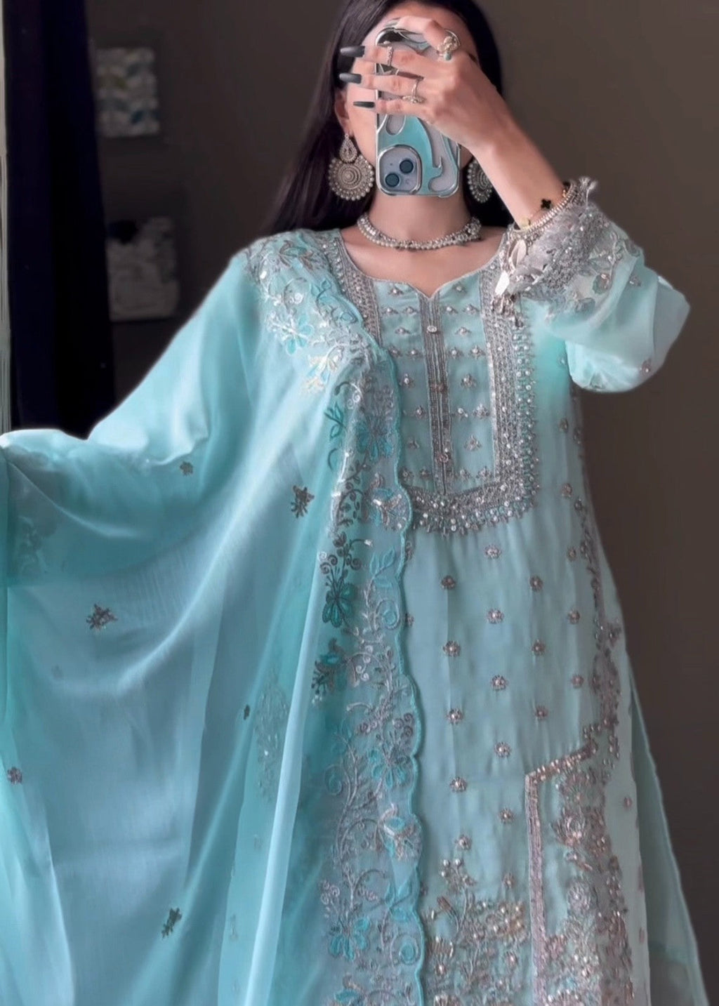 Four Season Boutique Dur E Fishan ICE BLUE Women 3pcs