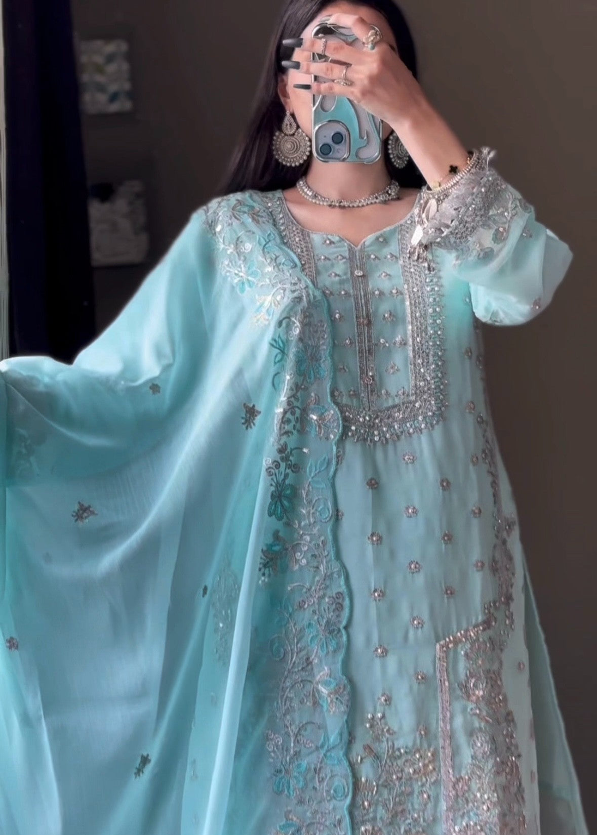 Four Season Boutique Dur E Fishan ICE BLUE Women 3pcs