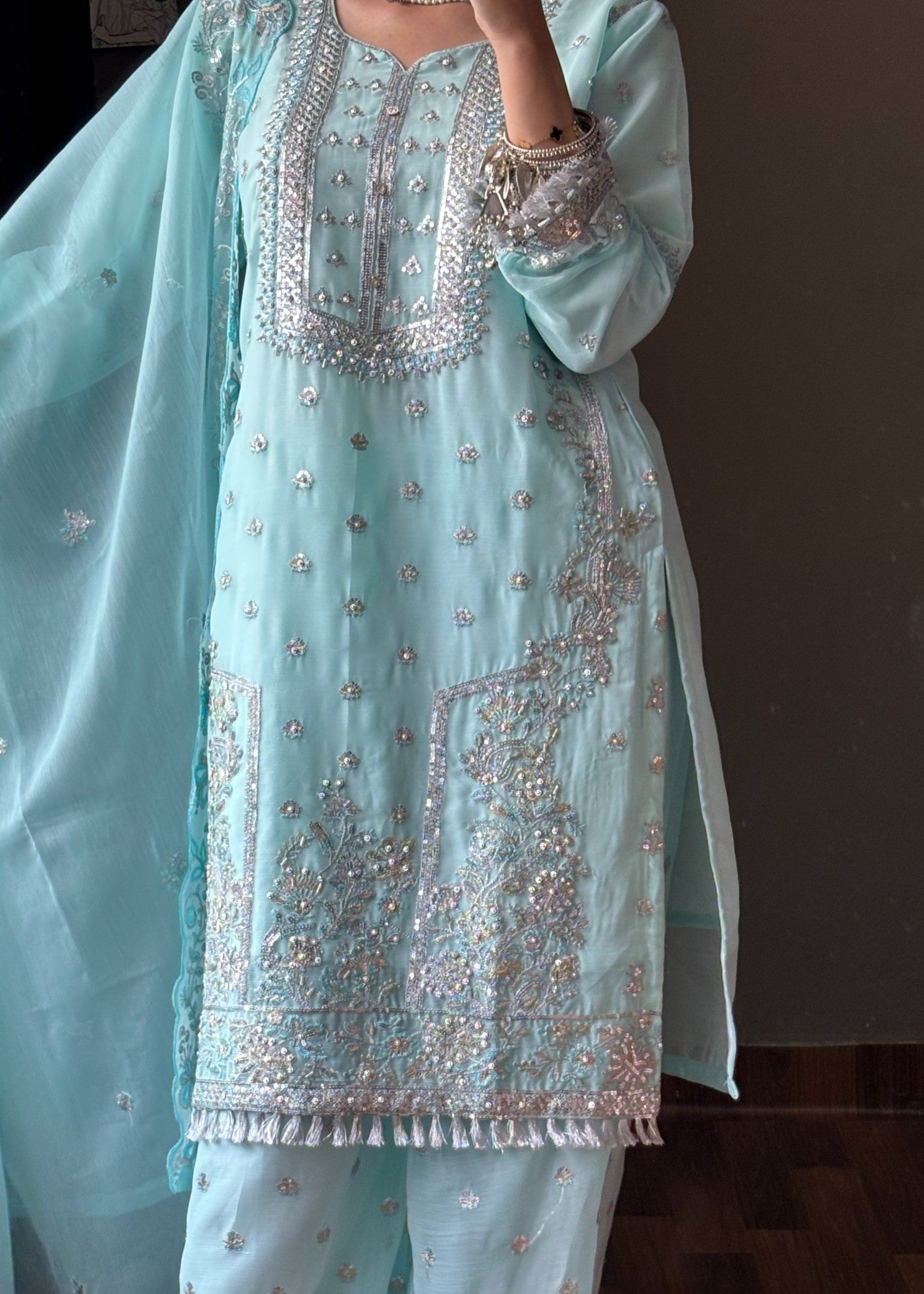 Four Season Boutique Dur E Fishan ICE BLUE Women 3pcs