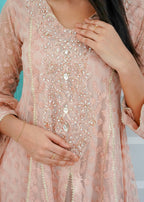 Mona Embroidery Ornate Blossoms Peach Women 3pcs