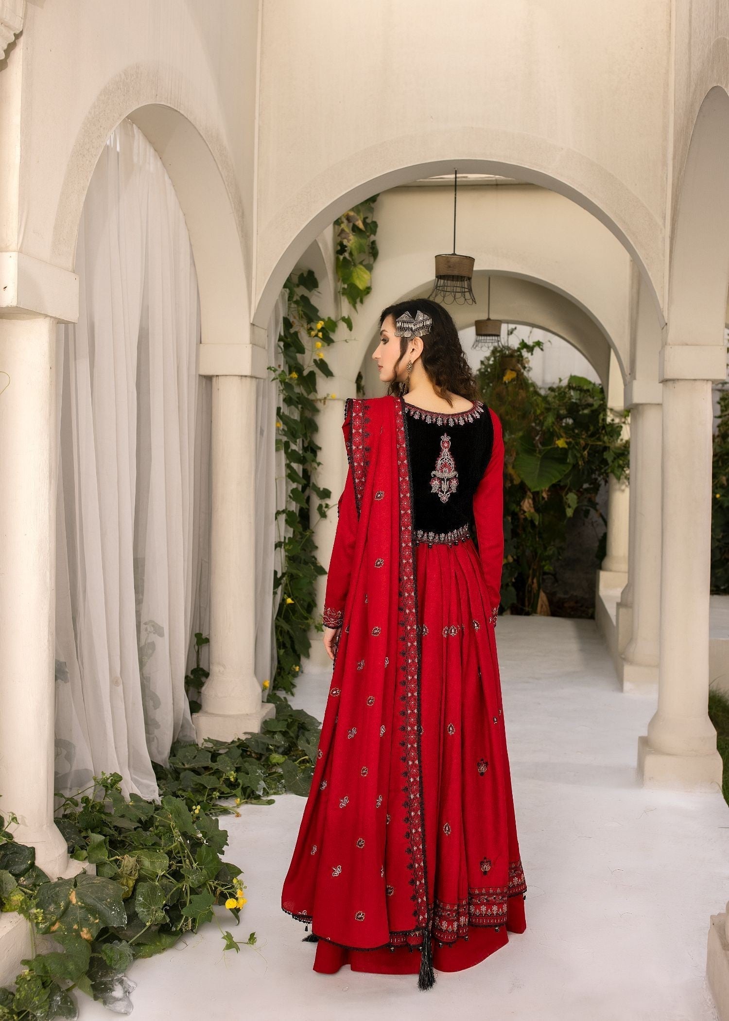 Meem Designs RED (KARANDI) Women 4pcs