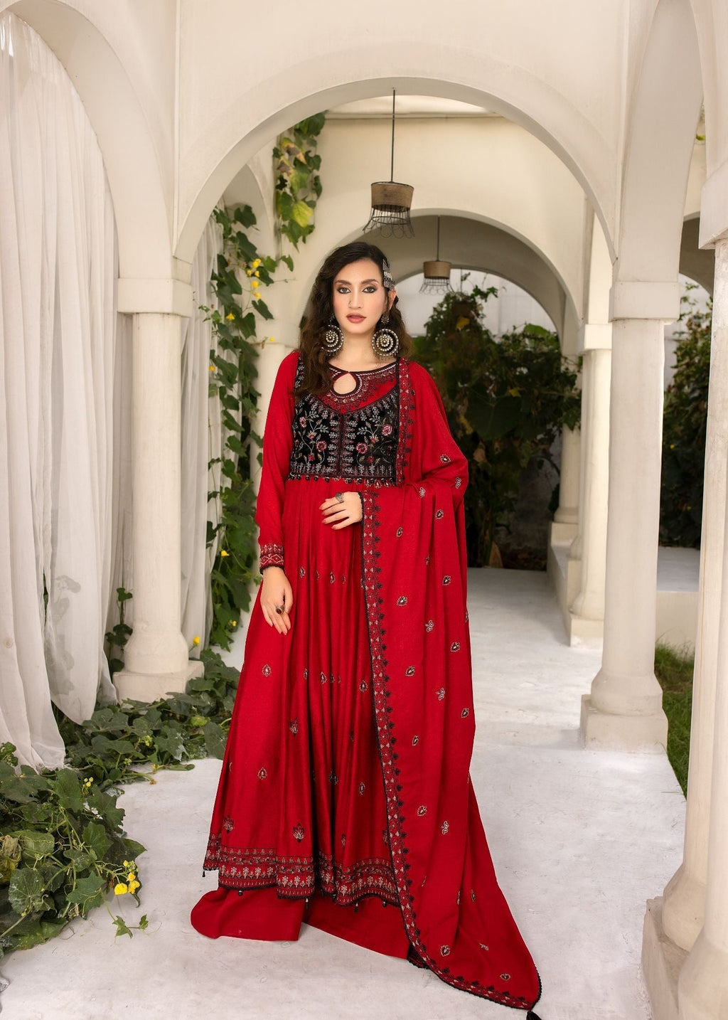 Meem Designs RED (KARANDI) Women 4pcs