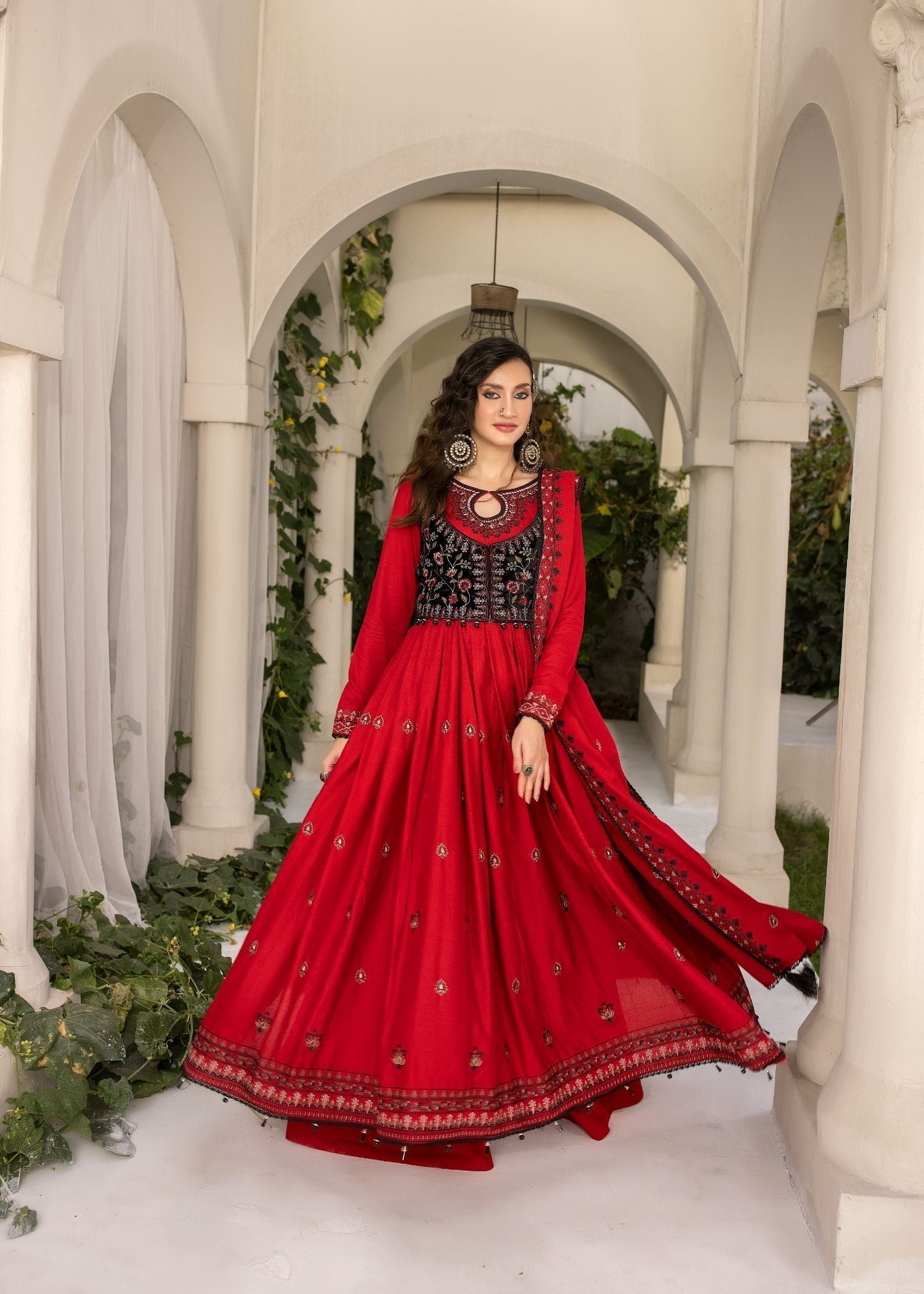 Meem Designs RED (KARANDI) Women 4pcs
