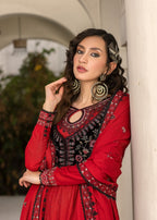 Meem Designs RED (KARANDI) Women 4pcs