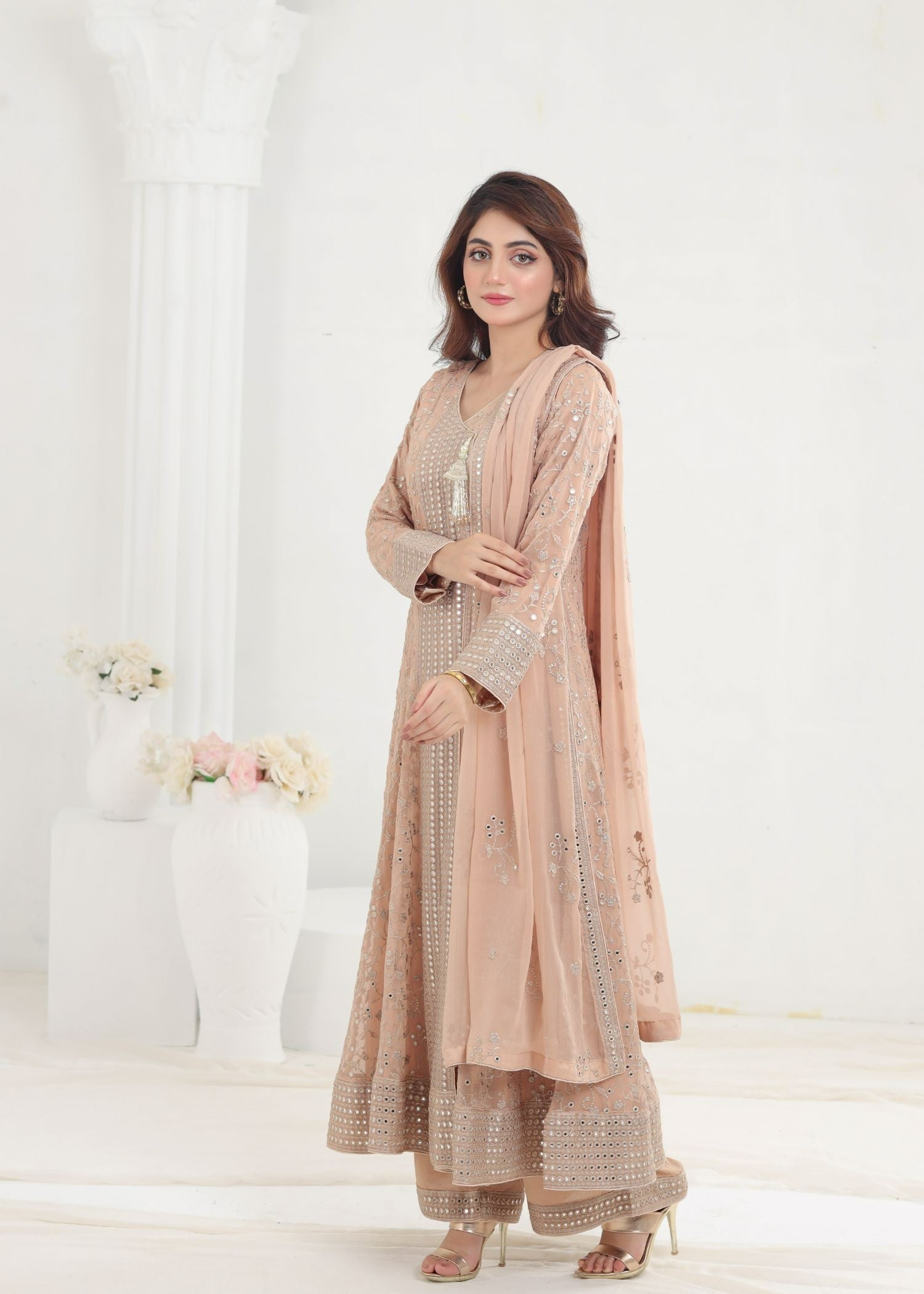 Ayesha Closet Lalazaar Peach Women 3pcs