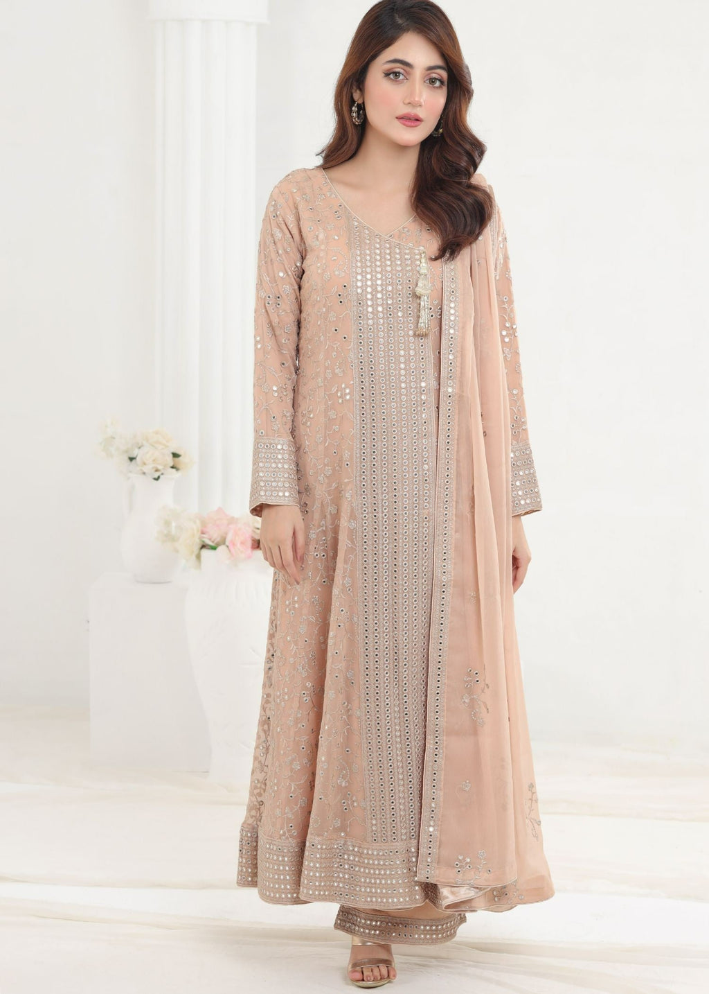 Ayesha Closet Lalazaar Peach Women 3pcs