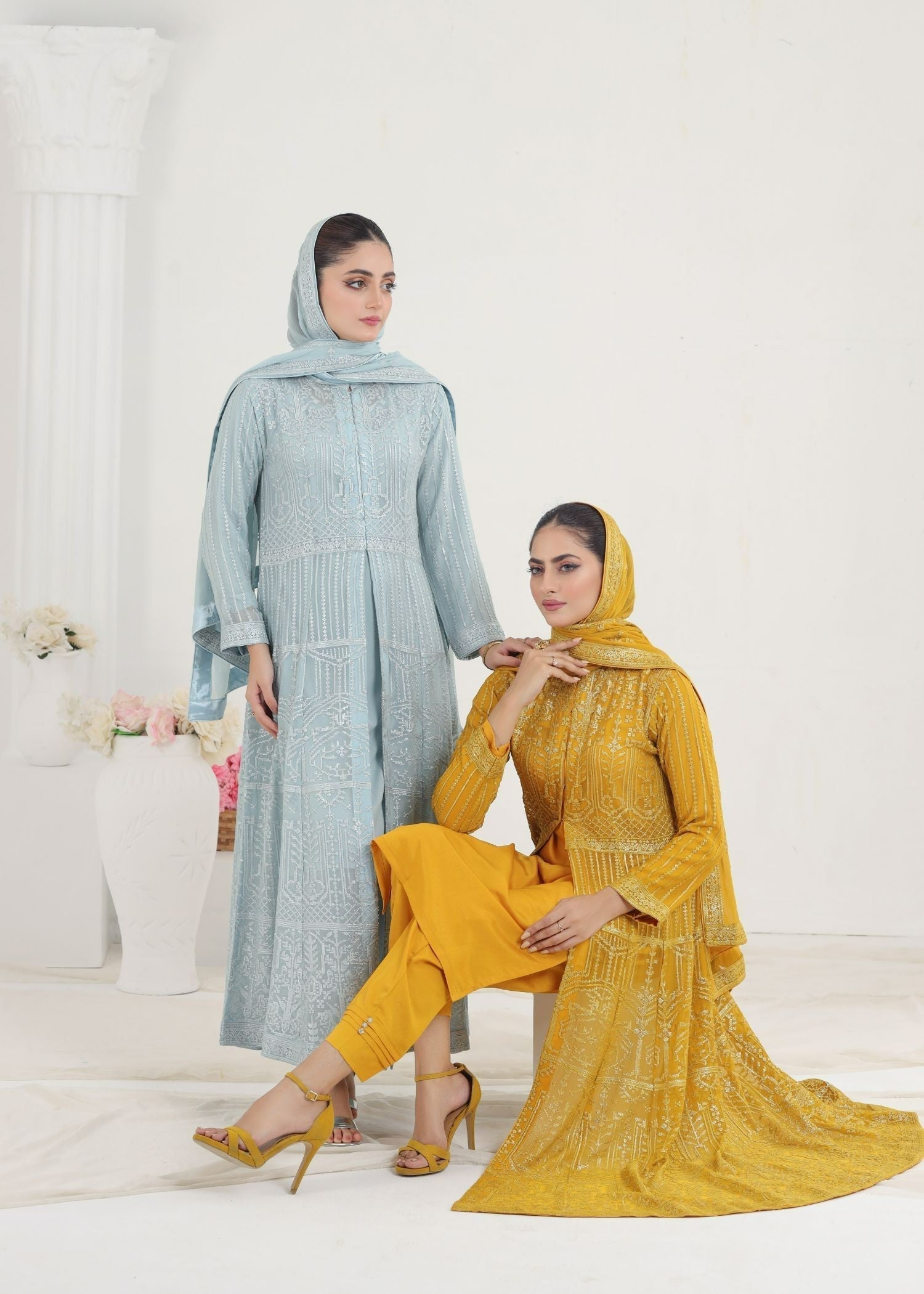Ayesha Closet Marjan Blue Vibe Women 3pcs