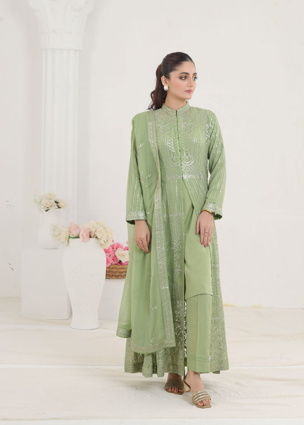 Ayesha Closet Marjan Pistachio Green Women 3pcs