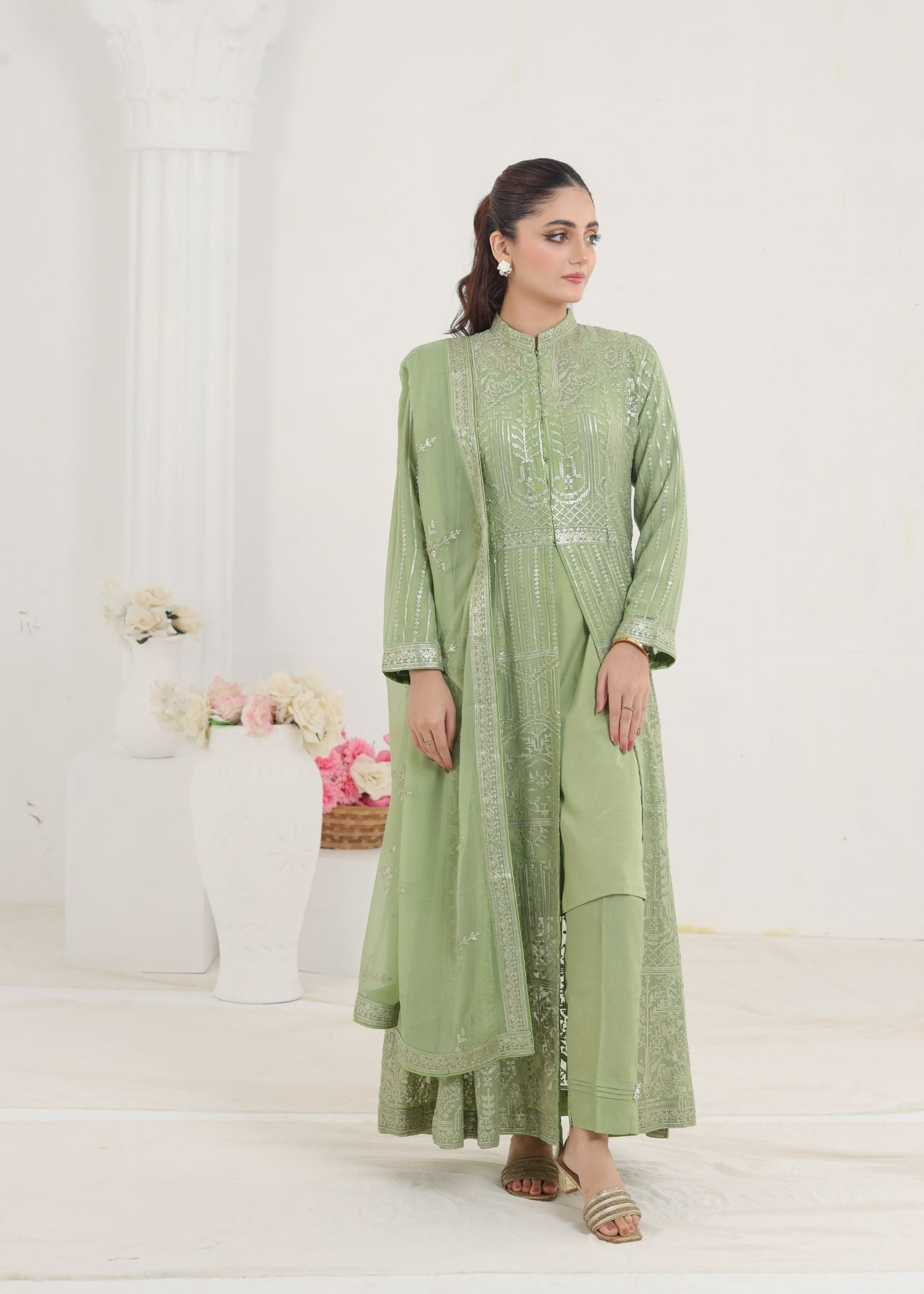 Ayesha Closet Marjan Pistachio Green Women 3pcs