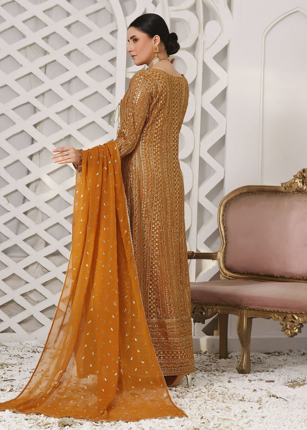 Ayesha Closet Zulaikha Mustard Women 3pcs