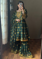 Four Season Boutique LACHA DOTTED FROK GREEN Women 3pcs