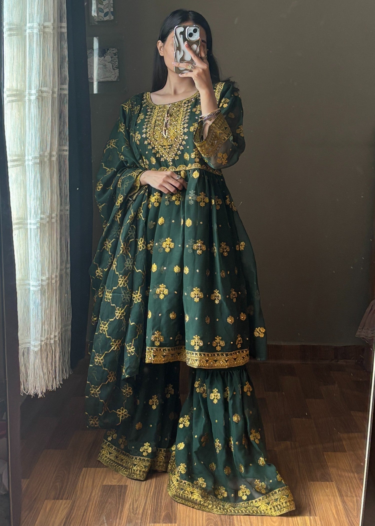 Four Season Boutique LACHA DOTTED FROK GREEN Women 3pcs