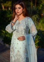 Inaaya Fashion Maahiya Ice Blue Women 3pcs