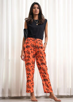 Dhaga Straight Trouser / Pants Orange Women 1pcs