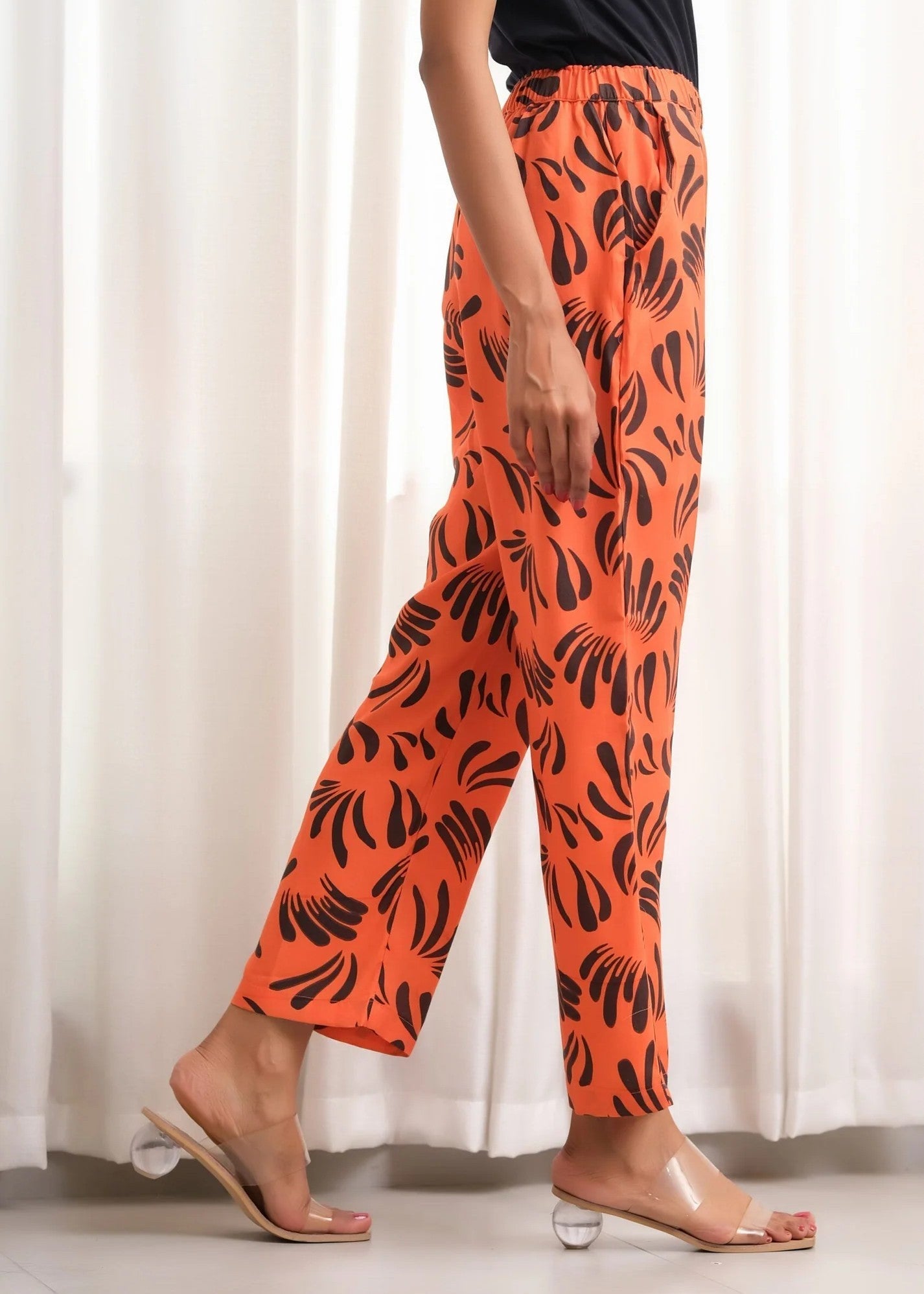 Dhaga Straight Trouser / Pants Orange Women 1pcs