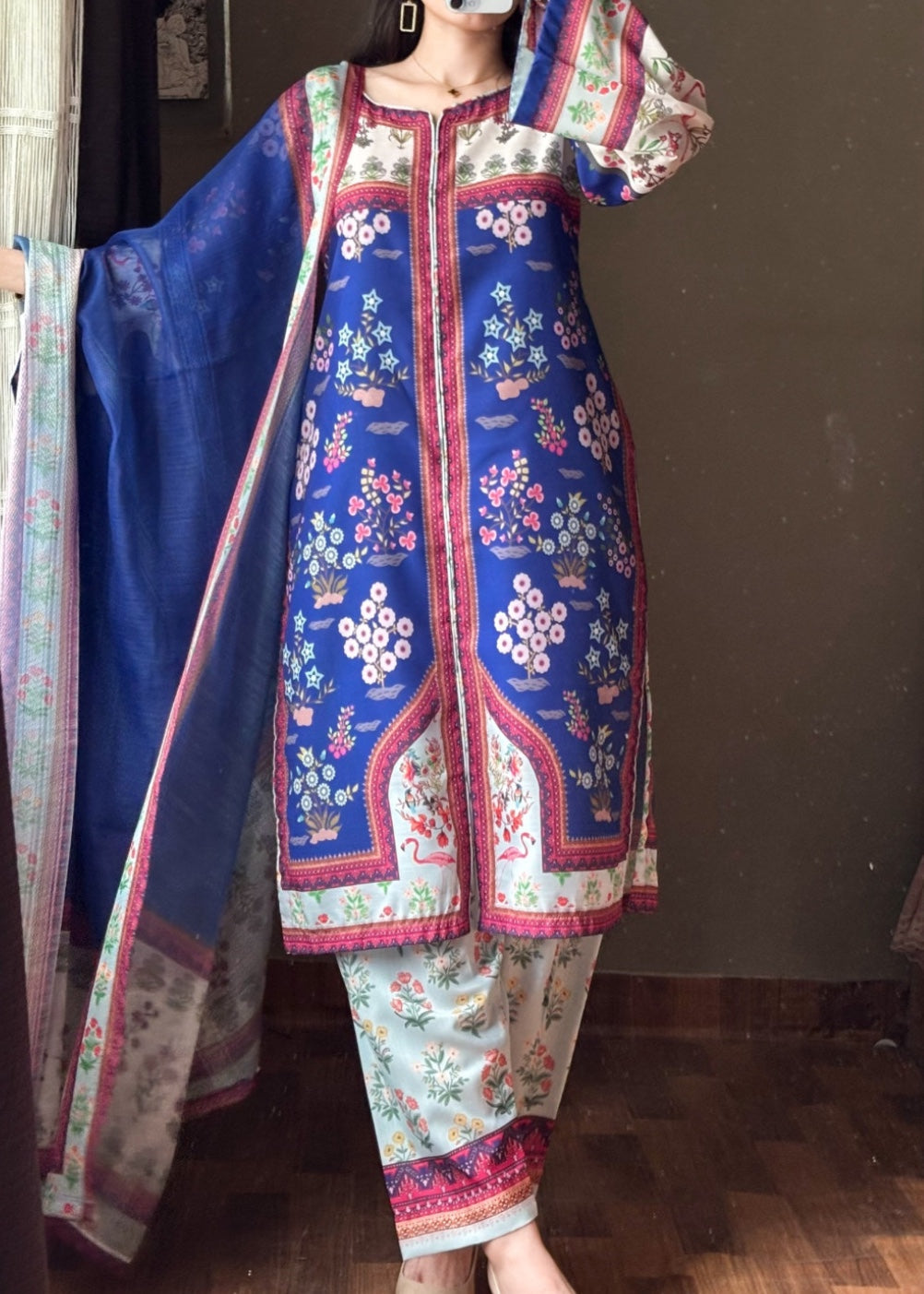 Ayesha B blue (hiba) Women 3pcs