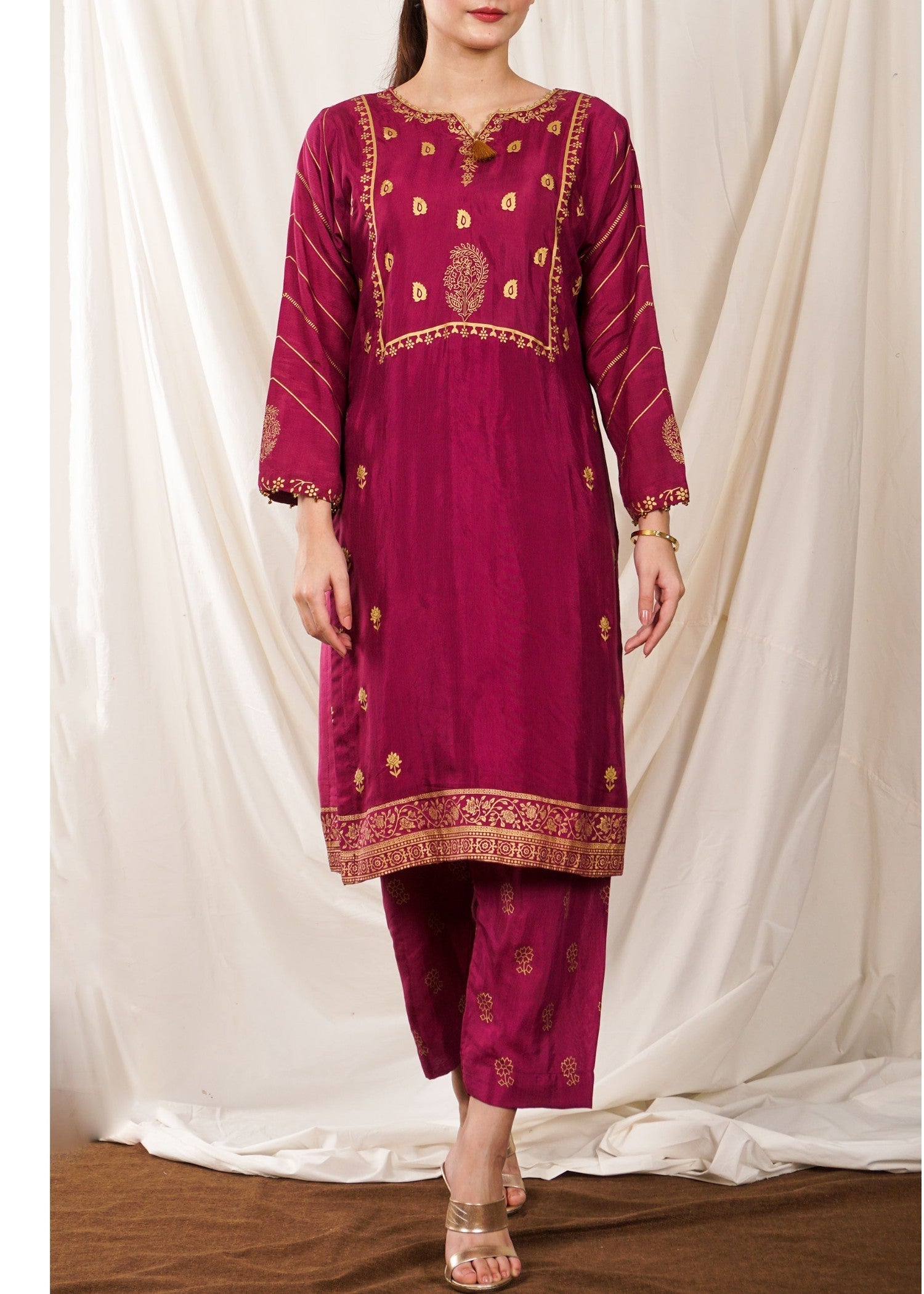 Pret Diaries Purple Printed Women 2pcs