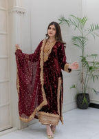 Rangoon Clothing Zarmina Velvetine Women 3pcs