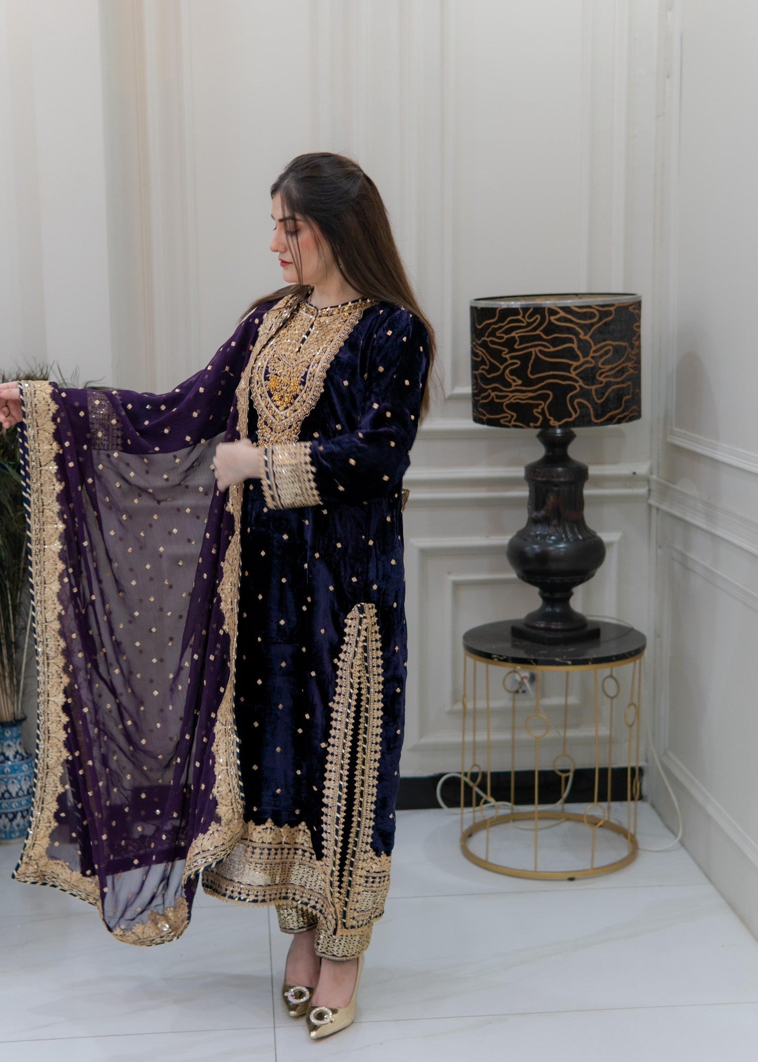 Rangoon Clothing Feroza Velvetine Women 3pcs