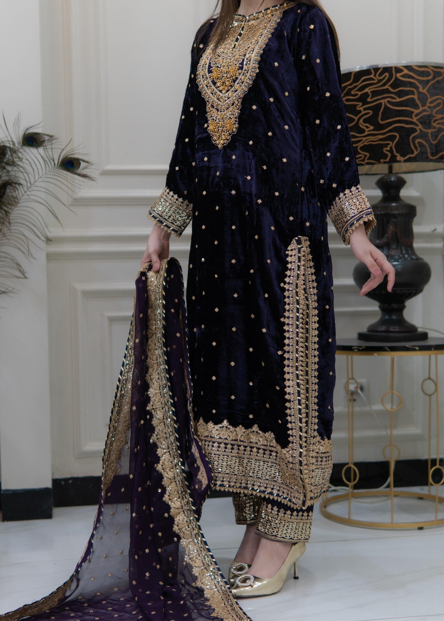 Rangoon Clothing Feroza Velvetine Women 3pcs