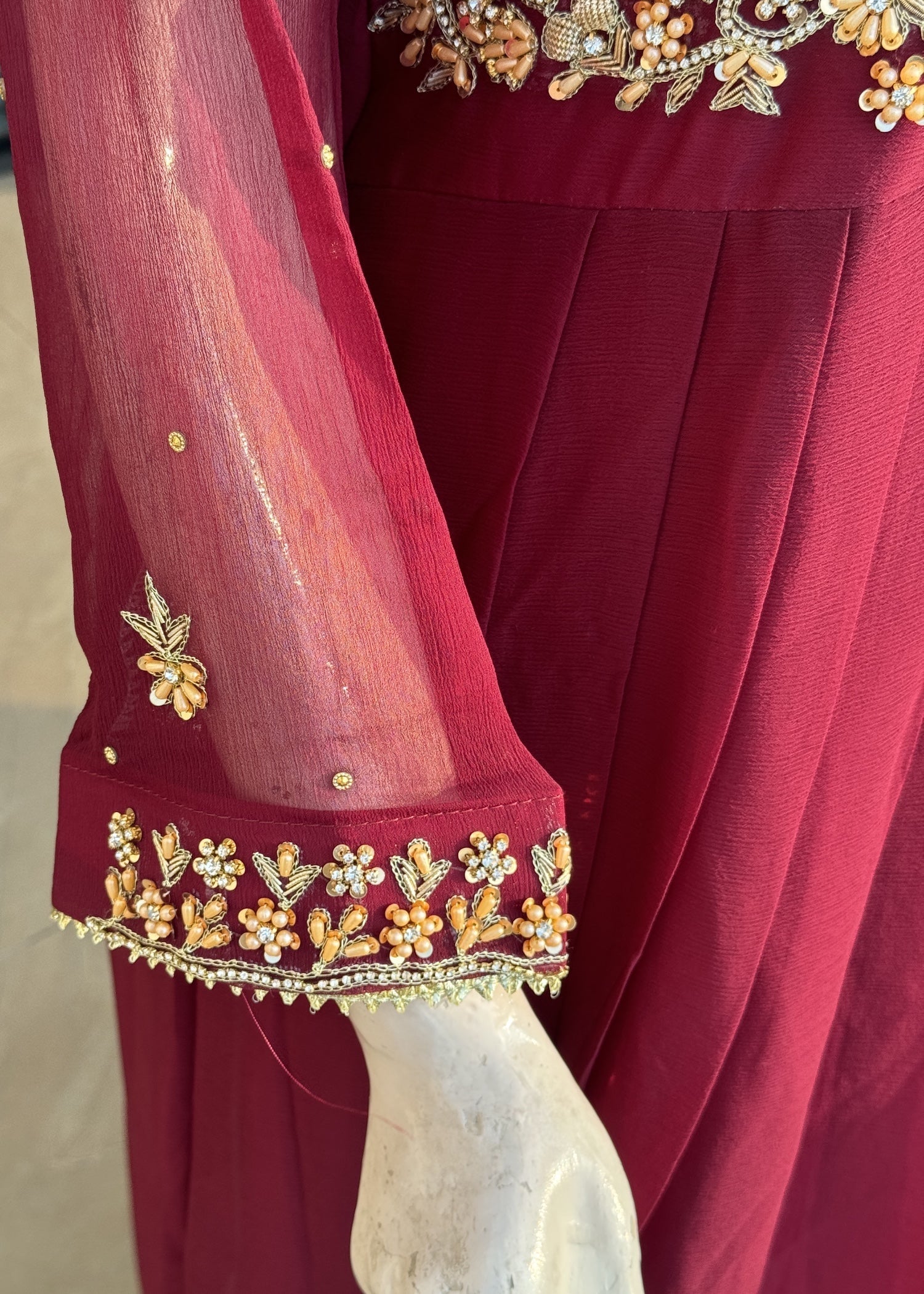 Noir Chiffon Handmade Maxi Women 3pcs